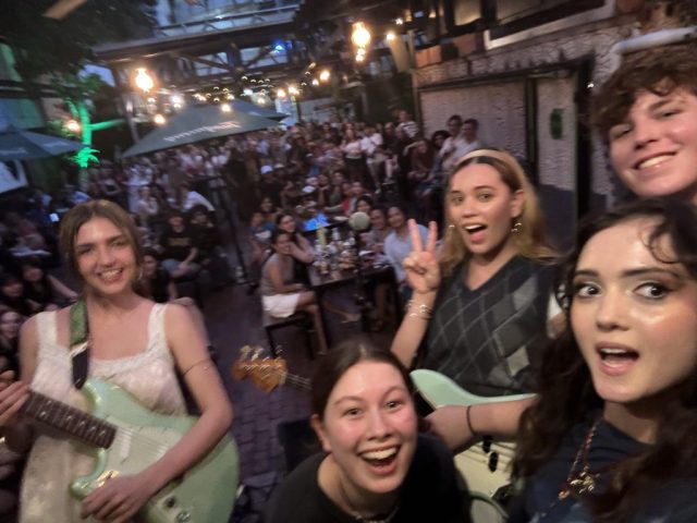 First live performance as a band at the Triffid! Singer-songwriter Lara Estel, Sappho on guitar, Georgie on bass, Taylor on drums, me on keys. April, 2025